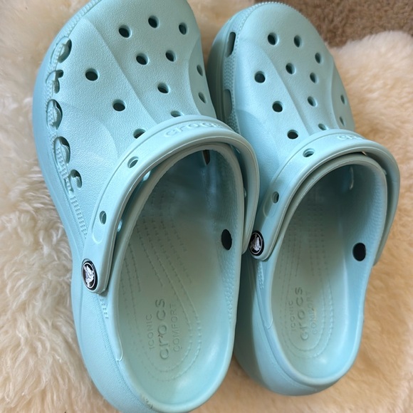 CROCS Shoes - Crocs Clogs Womens 9 Rubber Crush Classic Platform Casual Mules Comfort